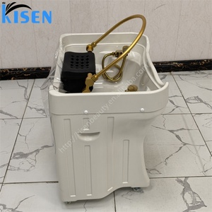 Kisen Lavacabezas Portátil de 2 Tanques, Unidad de Lavado Móvil para Salón, con Recipiente de Circulación de Sopa Herbal Japonesa, para Barbería y Hogar - Product Image 6