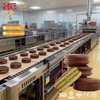 Machine à gâteaux au chocolat à gaz HG avec équipement de fabrication de sandwichs 200 kg/h pour usine de snacks