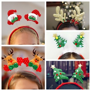 Christmas Decorations Bow Gold <b>Sequin</b> Elk Antlers <b>Headband</b> Big Antler Hair Accessories Christmas Gift Buckhorn <b>Headband</b> - Product Image 3