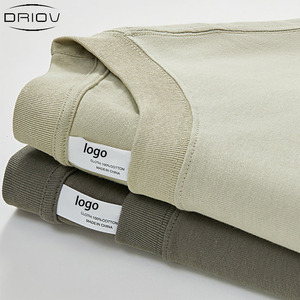 Производитель 250 300 GSM пустая коробка футболка с открытыми плечами квадратная кроп футболка оверсайз Тяжелая 100% хлопковая Футболка мужская - Product Image 1