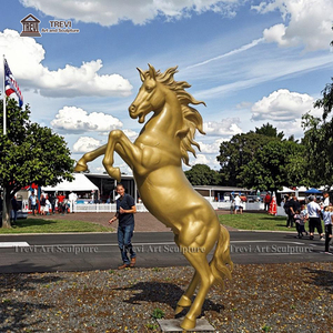 All'ingrosso su misura bronzo metallo oro cavallo scultura statua per la vendita - Product Image 6