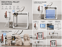 Printer 3D Ekstrusi Pelet Industri 1000x1000x1000mm yang Hemat Biaya dengan Akurasi Tinggi dan Produksi Cepat untuk Pencetakan Patung