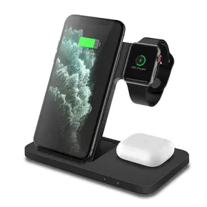 Cargador Magnetico Telefoon Laders Bulk Multi-Functionele Qi 3 In 1 Snelle Draadloze Oplader Voor Telefoon/Iwatch/air Pods