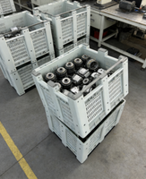 Caisse en plastique industrielle avec roulettes |   Taille standard, qualité alimentaire, design empilable