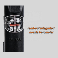 Pompe à vélo miniature Worldcycle MP1 120 PSI, corps en alliage d'aluminium, tuyau EPDM, compatible valve Schrader/Presta, haute pression, étanche