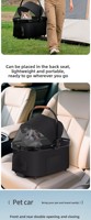 Poussette pour animaux de compagnie avec roues en PU et cadre en acier au carbone SHL