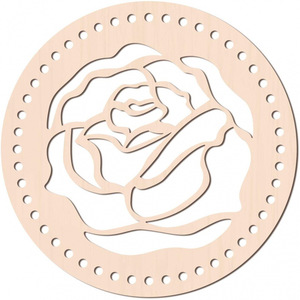 2 unidades Nuevas Bases de Madera DIY para Bolsos, para Bolsos Cruzados Tejidos de Madera, Tapas de Bolsos de Mujer, Piezas de Madera - Product Image 3