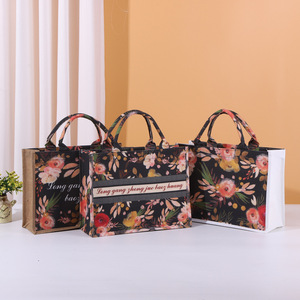 Großhandel Custom Logo Natural White Umwelt freundliche Sac kleinen Lebensmittel Einkaufstasche Jute <span class=keywords><strong>Bag</strong></span> Shopping - Product Image 1