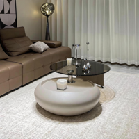 Ensemble de table basse en verre trempé durable, design moderne élégant, écologique, fonctionnalités personnalisables, meubles de salon