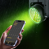 SHEHDS 19x25W RGBW IP66 Lampu Panggung Moving Head Tahan Air dengan Kontrol Aplikasi Ponsel Cerdas, Zoom Wash, untuk Konser, Festival, dan Tur Luar Ruangan