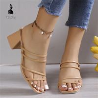 Sandales pour femmes de haute qualité au design tendance, élégantes et décontractées, chaussures d'été pour l'extérieur, logo personnalisé disponible