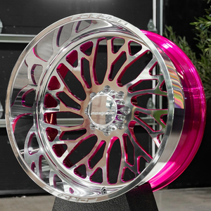 Jantes forgées chromées polies pour camionnettes tout-terrain 22x10 22x12 24x10 24x12 24x14 26x10 26x12 26x14 26x16 pour Ford Dodge <span class=keywords><strong>Lotus</strong></span> - Product Image 1