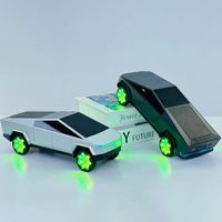 Altavoz Portátil Inalámbrico de 15W con Diseño de Tesla Cyberpickup, Mini Altavoz Karaoke para Coche con Cargador Inalámbrico de 15W