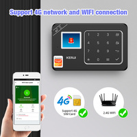 KERUI W184 Tuya keamanan rumah 4G WIFI sistem Alarm nirkabel Sensor pintu gerak inframerah detektor PIR sirene Alarm anti-maling