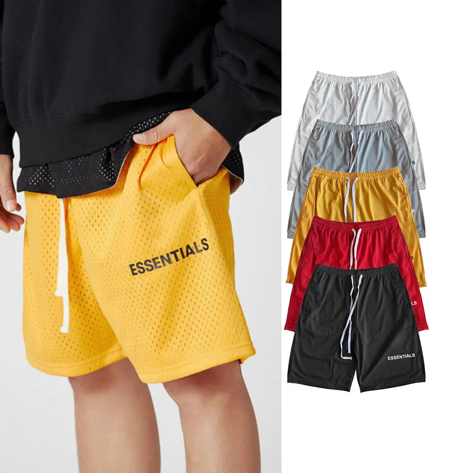 Hot Sales Essential Product Shorts Men's Summer Basic Bottom Wear Loose Design Breathable Mesh Short Pants