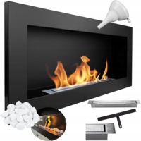 Brûleur de cheminée au bioéthanol manuel Offre Spéciale personnalisé insert mural TV utilisation linéaire intelligente intérieur extérieur chauffage à flamme réelle