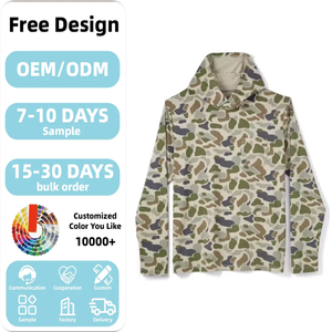 승화 된 디자인의 낚시를위한 성인과 어린이를위한 통기성 대나무 카모 까마귀 - Product Image 1