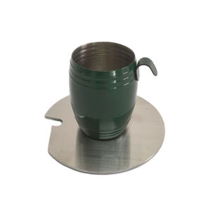 Regali promozionali In Metallo di Forma Rotonda Spazzolato Argento Sottobicchiere In Acciaio Inox Con Apribottiglie - Product Image 3