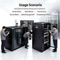 Boîtier de distribution vide IP55 en acier laminé à froid, armoire de montage en rack personnalisée, boîtier OEM ODM pour centre de données