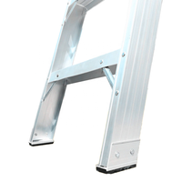 Échelle pliante industrielle 2x6 marches de 1,80 m en alliage d'aluminium à double face avec marches antidérapantes EN131 150 kg pour escalier de supermarché