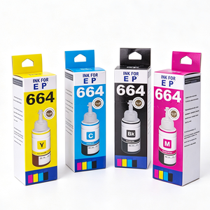 Botella de Tinta de Recarga T664 Compatible con Impresoras <span class=keywords><strong>Epson</strong></span> Serie L, Tinta de Colorante <span class=keywords><strong>BK</strong></span> C M Y para Impresoras <span class=keywords><strong>Epson</strong></span> de Tanque de Tinta - Product Image 1