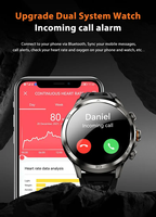Jam Tangan Pintar H19 64GB Jaringan 4G dengan Kartu SIM 1900mAh Layar AMOLED 720*720 Tampilan Detak Jantung 2" GPS WiFi Kartu SIM untuk Pria Hitam