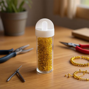 Perline Ilan Abalorio 5 mm color oro per la creazione di gioielli e artigianato - Product Image 3