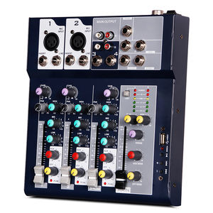Console de mixage audio mini professionnelle 4 canaux avec interface USB, alimentation fantôme +48V pour enregistrement sur PC - Product Image 2
