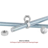 Zinc Plated Threaded Rod Grade 8.8 DIN975 All Thread Rod Carbon Steel M5-M48 Electro Galvanized Stud Bar for Structural Fixing