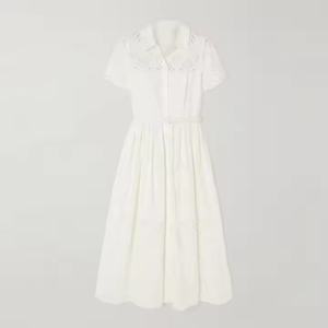 Nuevo Vestido de Verano con Logotipo Personalizado, Vestido de Negocios sin Mangas con Botones, Vestido de Lino y Algodón con Escote Redondo para Mujer - Product Image 3