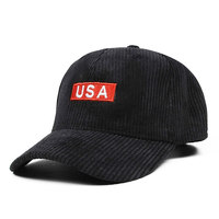 Venta al por mayor de estilo Polo Clásico deportivo informal liso 6 paneles estructurado ajustable personalizado bordado EE. UU. gorra de béisbol de pana sombrero