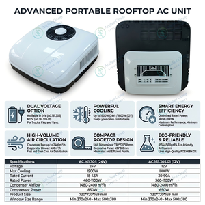 Integrated Universal 24V 12V Truck Air Conditioner Roof Mounted Parking <b>Cooler</b> Energy Saving for Pickup With Scroll Compressor - Product Image 2