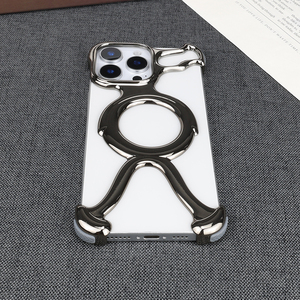 Borderless detachable magnetic <b>stand</b> simple high-end mobile <b>phone</b> case - Product Image 4
