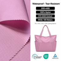 Tissu 100 % nylon tissé résistant aux déchirures, imperméable et coupe-vent, poids moyen 315 g/m² pour sacs et tentes d'extérieur pour filles