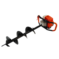 Taladro de Tierra Robusto de Gasolina de 2 Tiempos y 63cc de Alta Eficiencia Industrial para Jardinería, Plantación y Construcción de Paisajes
