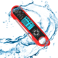 Thermomètre à viande numérique à double sonde Thermomètre alimentaire rétroéclairé par LED à lecture instantanée en plastique durable
