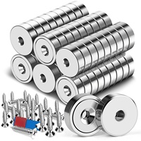 Aimants permanents en terres rares, aimants à pot en néodyme à trou fraisé, porte-outils magnétique, matériaux magnétiques