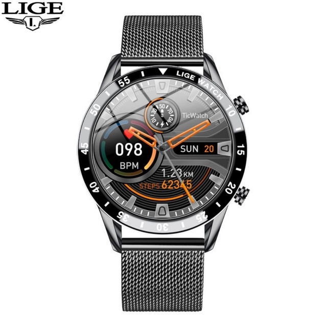 LIGE Smart Watch Men Fashion Full Touch Luxury Bluetooth Call Smart Watches Men Waterproof Sport Fitness Smartwatch for Men 2025