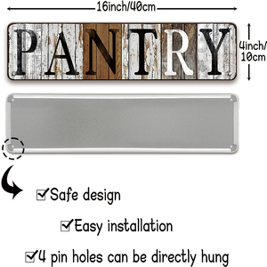 Panneau en métal style ferme rustique pour salle de bain, garde-manger, buanderie familiale, <span class=keywords><strong>cuisine</strong></span>, décoration murale pour la maison et la <span class=keywords><strong>porte</strong></span> - Product Image 2