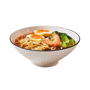 Bol à pâtes <span class=keywords><strong>grande</strong></span> capacité en grès de style japonais et coréen, bol de service pour salade, bol à soupe en céramique – Vente en gros - Product Image 4
