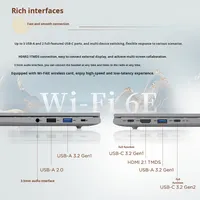Nouveauté Ruitian 14 AMD Ryzen R7-8745HS Ordinateur portable fin et léger de 14 pouces 16:10 Écran 60 Hz Double usage Étudiant Affaires Radeon