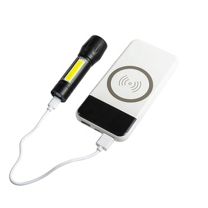 Nhôm EDC xách tay OEM Mini LED Torch USB sạc có thể sạc lại Zoomable XPE + COB đèn Pin Torch với CE giấy chứng nhận - Product Image 3