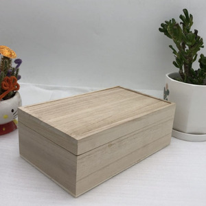 Caja de almacenamiento de regalo de madera Paulownia Caja de baratija de madera barata - Product Image 2