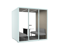 Pod de bureau personnalisé pour 4 personnes Espace de travail Intimité Cabine de réunion insonorisée Téléphone Pod de bureau préfabriqué à vendre