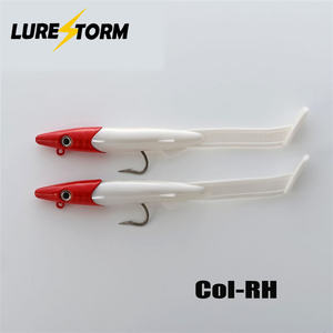 LureStorm Vente flash Leurre de pêche artificiel en PVC souple 12 cm/26 g, appâts souples pour la pêche en eau salée et en eau douce, <span class=keywords><strong>jig</strong></span> head, hameçon <span class=keywords><strong>VMC</strong></span> - Product Image 6