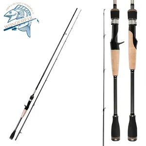 In magazzino 2.1m 2.4m Hard Saltwater Carbon L ML Power Cork Handle Spinning Casting Bass Fishing Rod