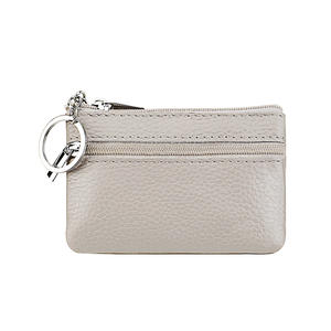 <span class=keywords><strong>Porte</strong></span>-<span class=keywords><strong>monnaie</strong></span> en <span class=keywords><strong>cuir</strong></span> doux au toucher, couleur unie, avec des finitions raffinées et un look épuré - Product Image 6