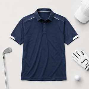Camiseta Polo de Poliéster de Secado Rápido para Hombre con Logotipo Personalizado, Manga Corta, Color Sólido, Estilo Ejecutivo, ODM OEM - Product Image 3