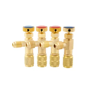 Refrigeration parts R410 charging control valve or can tap valve and manual safety valve