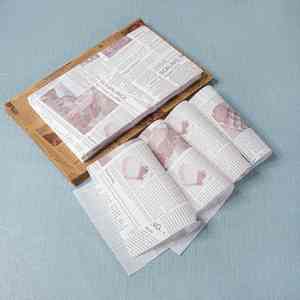 Wood <b>Pulp</b> Double-Sided Coated Greaseproof Paper 4-Color Custom Printed for Food Packaging and Baking - Product Image 1